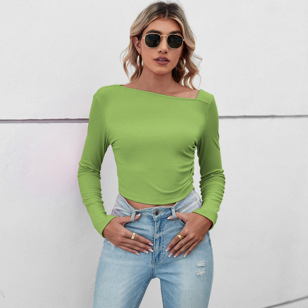 Damer crop top med elegant design och raffinerade volangdetaljer Mirla-Eva Jonsson