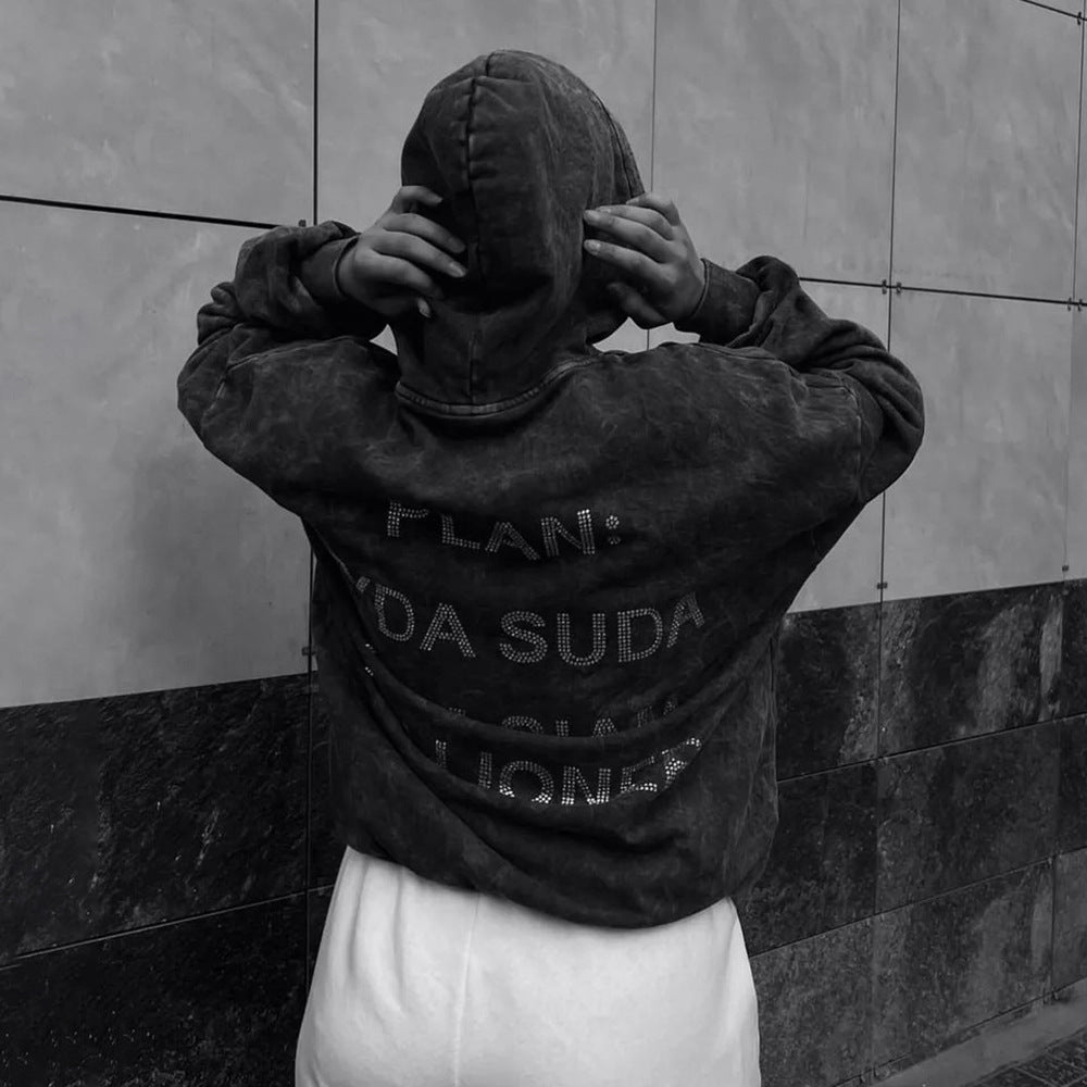 Damer croppad sweatshirt med glittrande text Mirla-Eva Jonsson