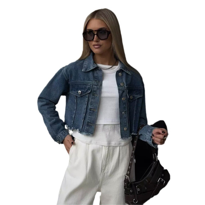 Damer cropped Denimjacka Mirla-Eva Jonsson
