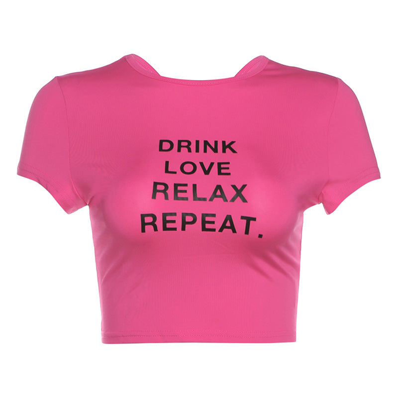 Damer cropped T-shirt med motivtryck Mirla-Eva Jonsson