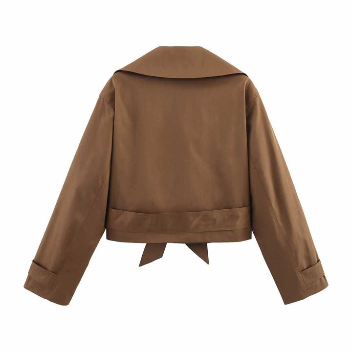 Damer cropped Trenchcoat med stiligt bälte Mirla-Eva Jonsson