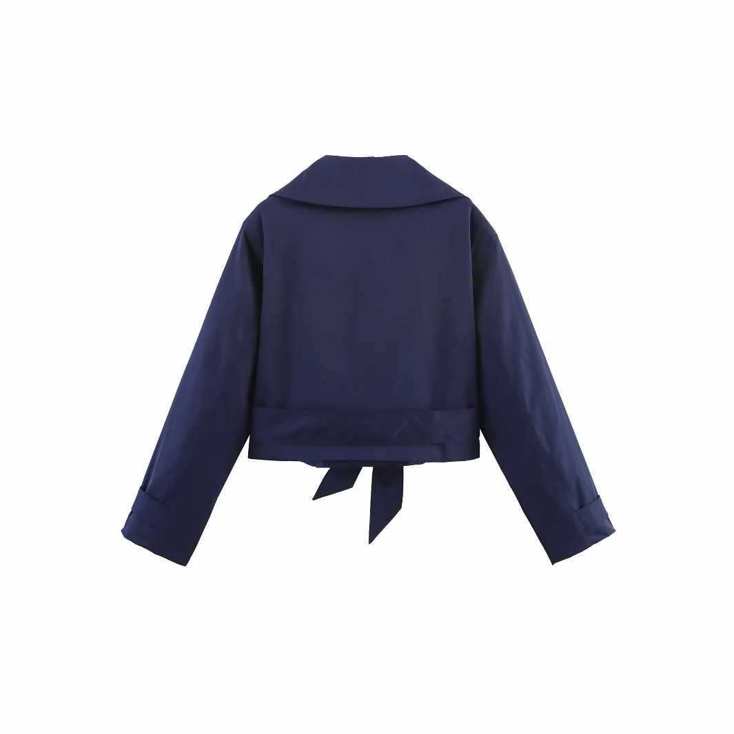Damer cropped Trenchcoat med stiligt bälte Mirla-Eva Jonsson