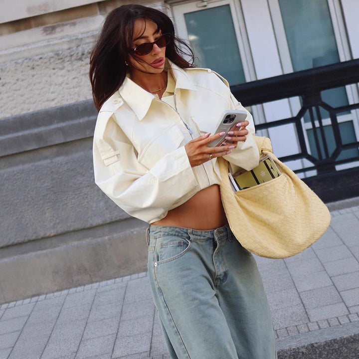 Damer cropped Utility-jacka Mirla-Eva Jonsson
