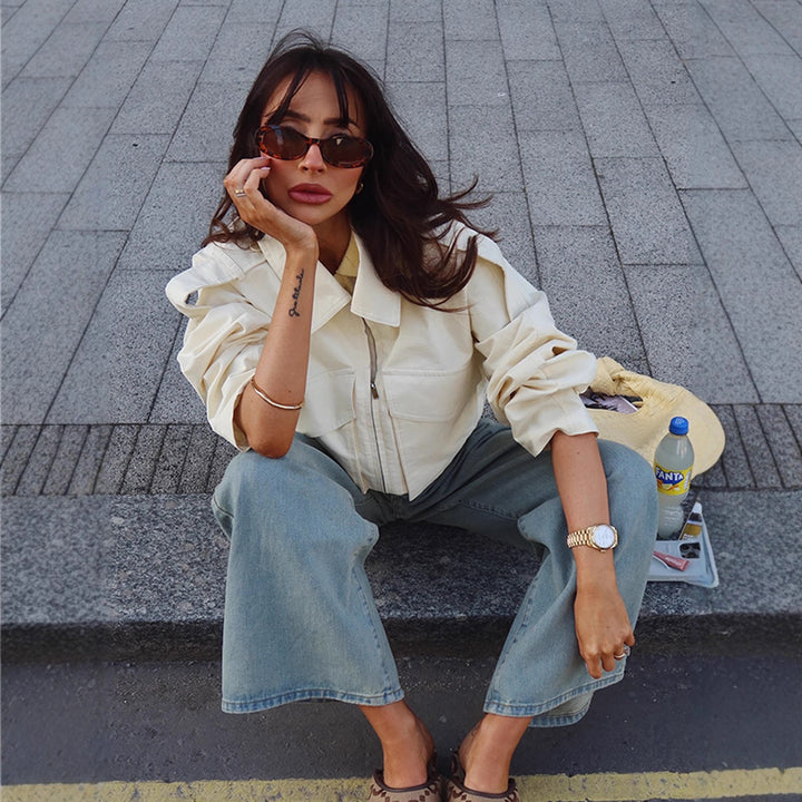 Damer cropped Utility-jacka Mirla-Eva Jonsson