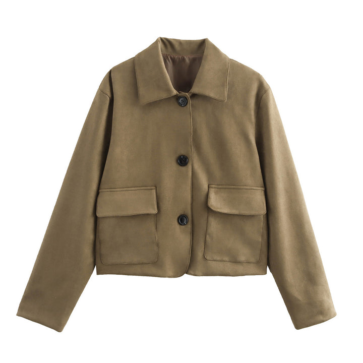 Damer cropped Utility-jacka med praktiska fickor och modern skärning Mirla-Eva Jonsson
