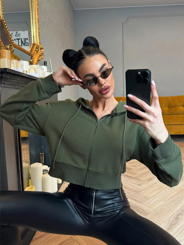 Damer cropped hoodie Eva Jonsson-Eva Jonsson