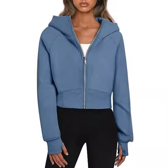 Damer cropped hoodie jacka Mirla-Eva Jonsson
