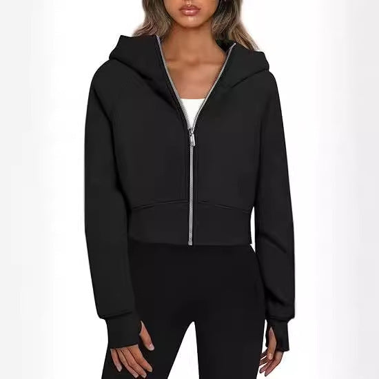 Damer cropped hoodie jacka Mirla-Eva Jonsson