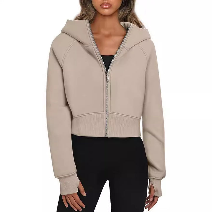 Damer cropped hoodie jacka Mirla-Eva Jonsson