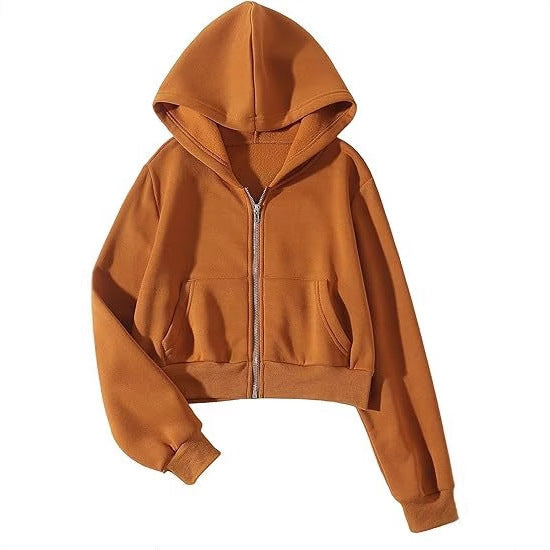 Damer cropped hoodiejacka Eva Jonsson-Eva Jonsson