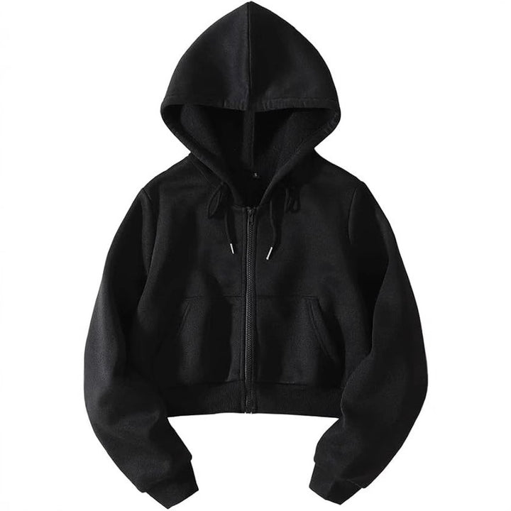 Damer cropped hoodiejacka Eva Jonsson-Eva Jonsson