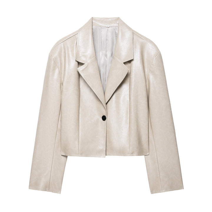Damer cropped konstläderjacka Mirla-Eva Jonsson