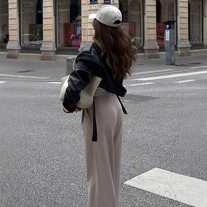 Damer cropped läderjacka Mirla-Eva Jonsson