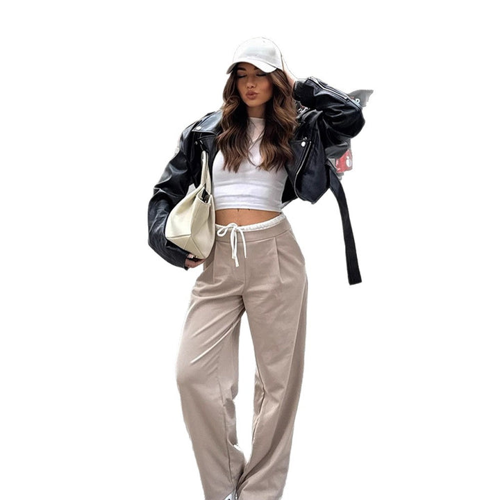 Damer cropped läderjacka Mirla-Eva Jonsson