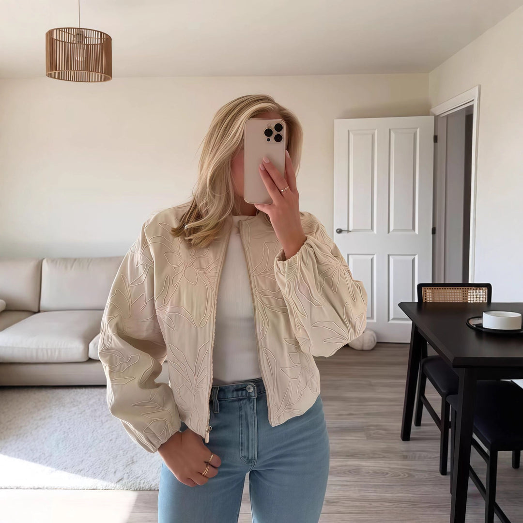 Damer cropped överdel med elegant U-båtsringning Mirla-Eva Jonsson