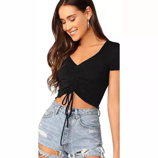 Damer cropped överdel med knytbart design Mirla-Eva Jonsson