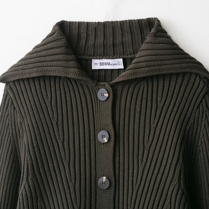 Damer cropped ribbjacka med stor krage Mirla-Eva Jonsson