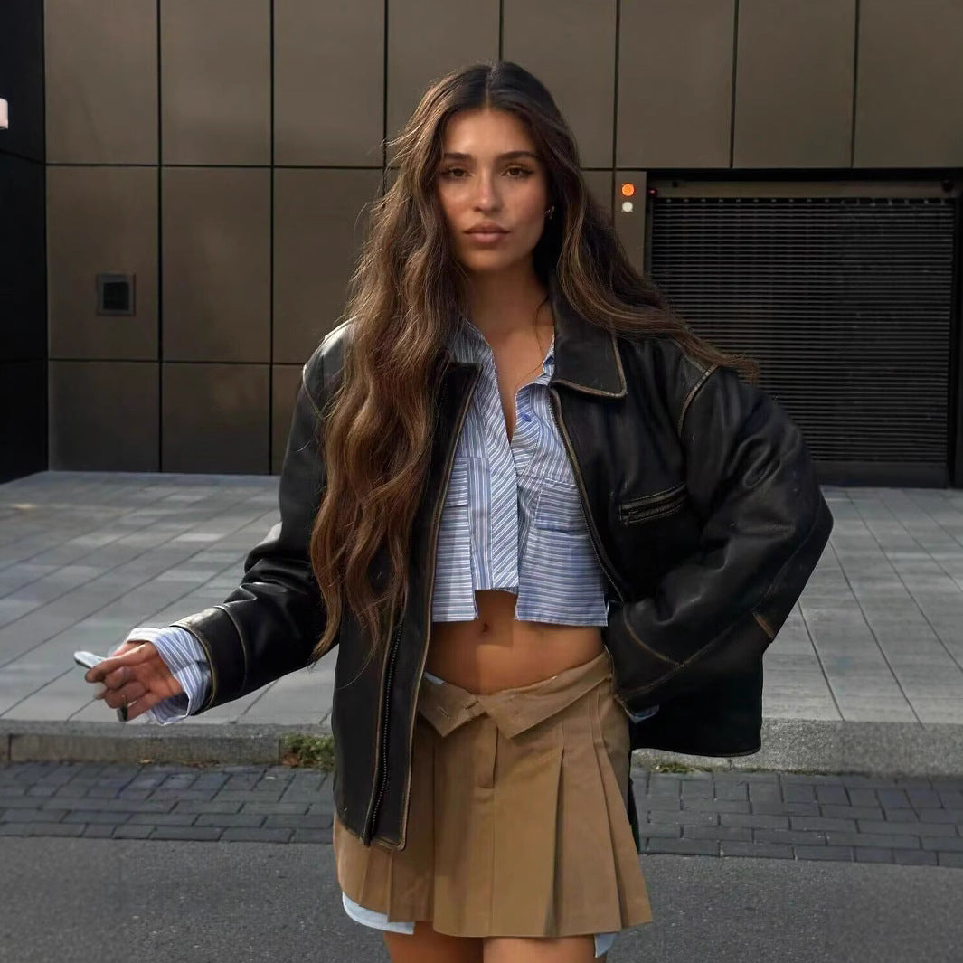 Damer cropped skjortjacka med strukturerade fickor och trendig skärning Eva Jonsson-Eva Jonsson