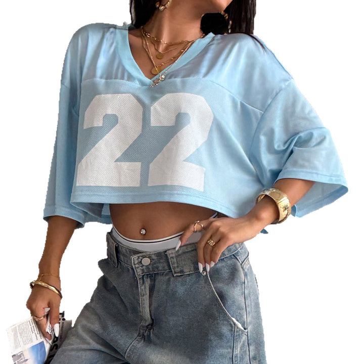 Damer cropped sporttopp i avslappnad mesh-design Mirla-Eva Jonsson