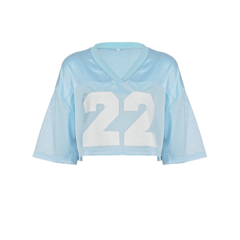 Damer cropped sporttopp i avslappnad mesh-design Mirla-Eva Jonsson