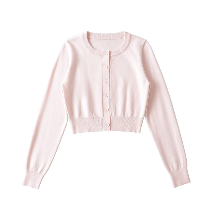 Damer cropped stickad jacka Mirla-Eva Jonsson