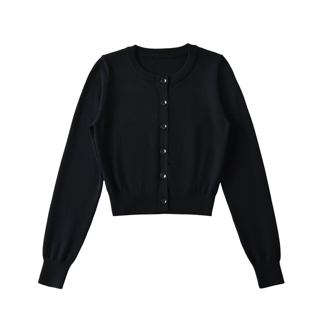 Damer cropped stickad jacka Mirla-Eva Jonsson