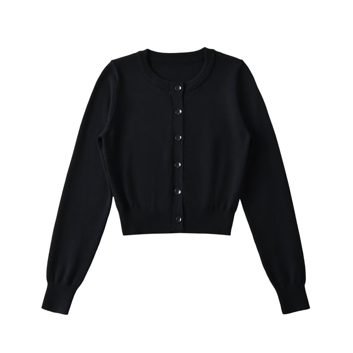 Damer cropped stickad jacka Mirla-Eva Jonsson