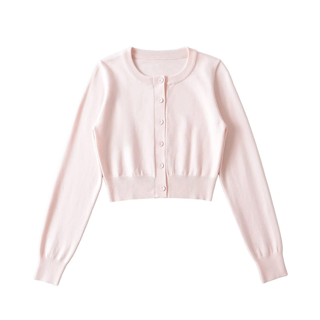Damer cropped stickad jacka Mirla-Eva Jonsson