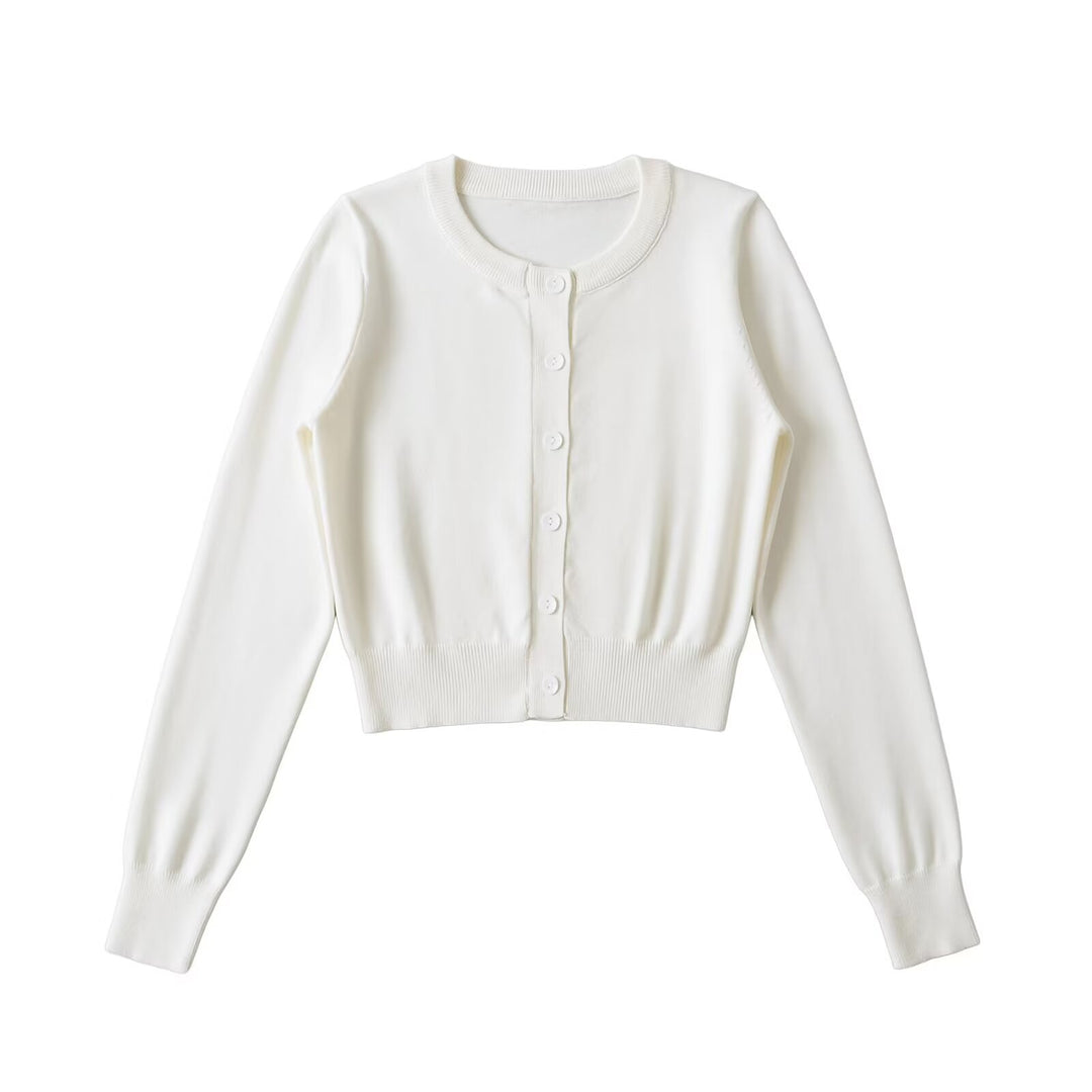 Damer cropped stickad jacka Mirla-Eva Jonsson