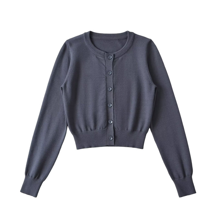 Damer cropped stickad jacka Mirla-Eva Jonsson