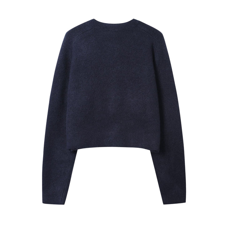 Damer cropped stickad jacka med knapppdetaljer Mirla-Eva Jonsson