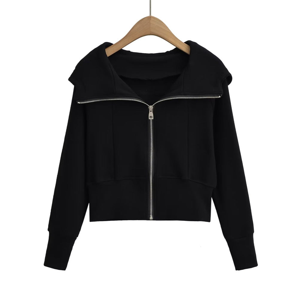 Damer cropped träningsjacka med stilig huva Mirla-Eva Jonsson
