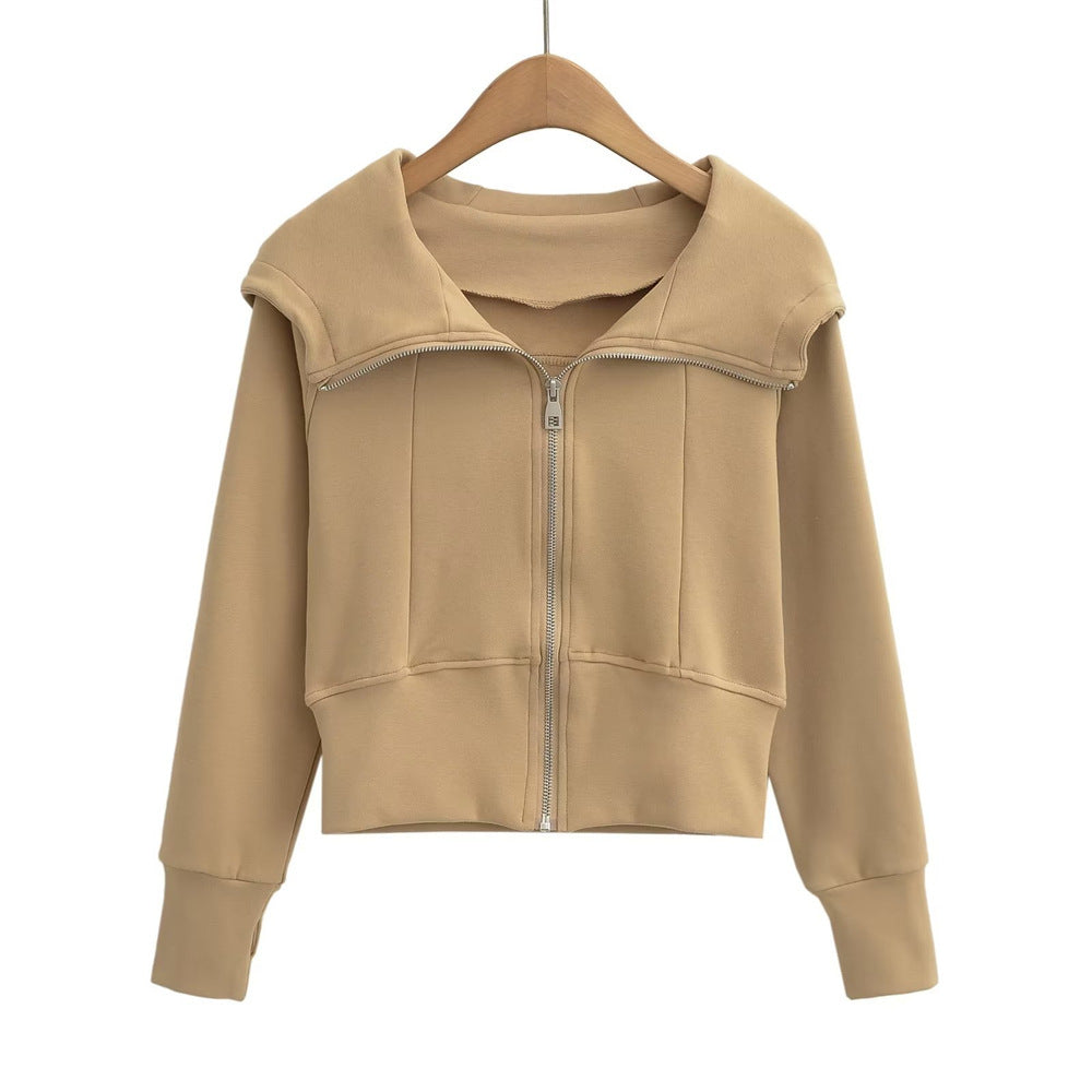 Damer cropped träningsjacka med stilig huva Mirla-Eva Jonsson