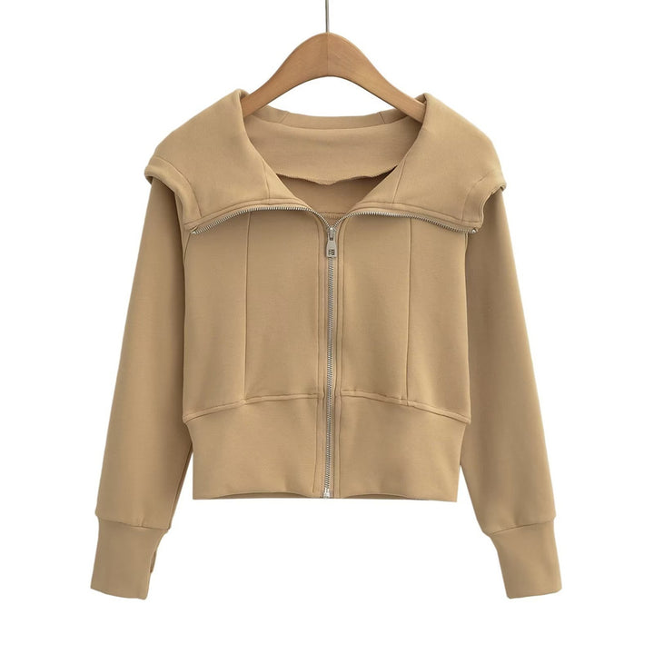 Damer cropped träningsjacka med stilig huva Mirla-Eva Jonsson
