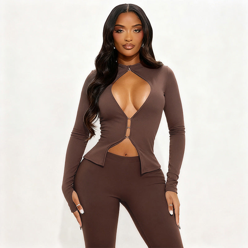 Damer cut-out jumpsuit med elegant ståkrage och figurnära snitt Mirla-Eva Jonsson