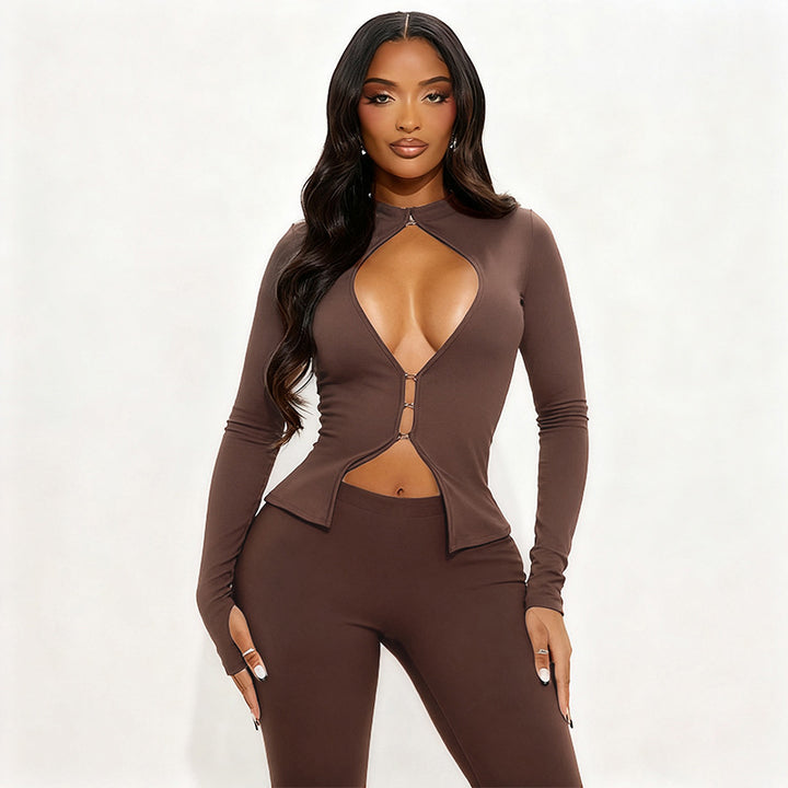 Damer cut-out jumpsuit med elegant ståkrage och figurnära snitt Mirla-Eva Jonsson
