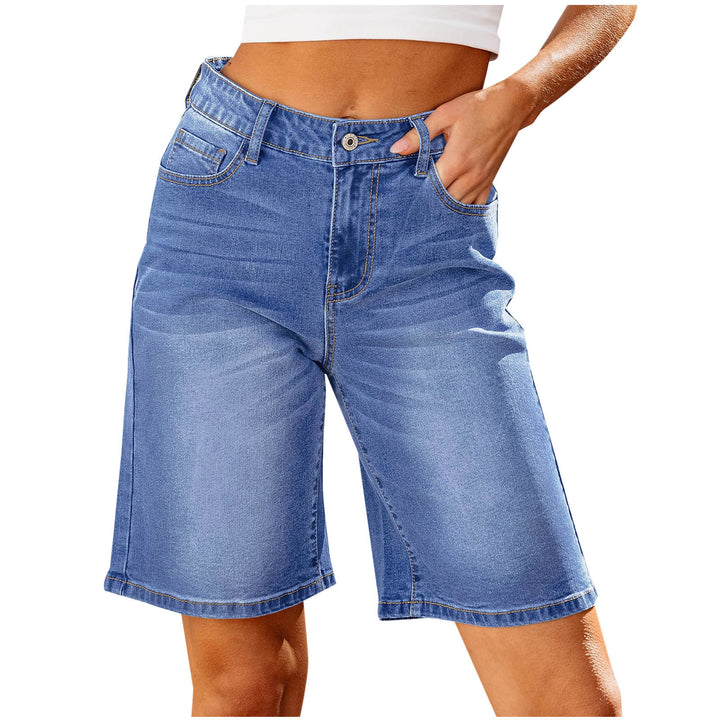 Damer denimshorts med avslappnad passform och avslappnade detaljer Mirla-Eva Jonsson