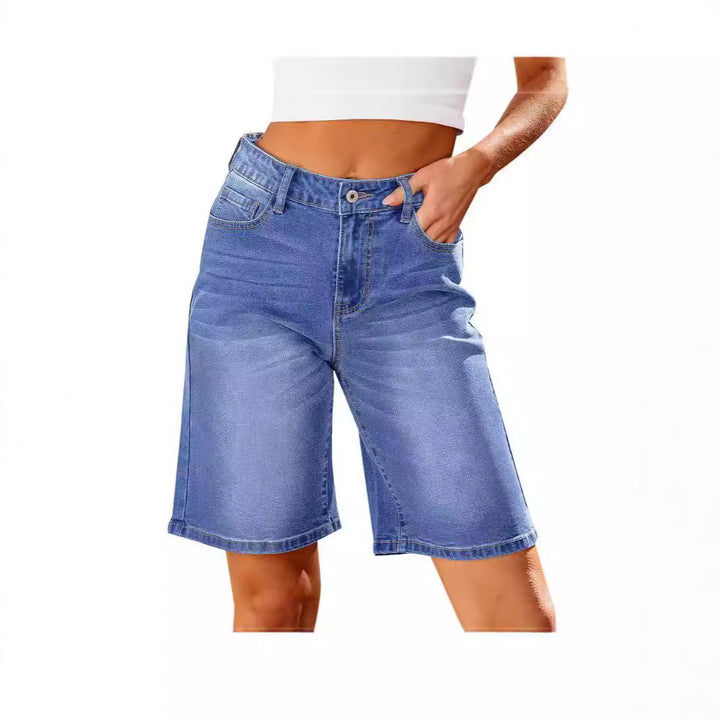 Damer denimshorts med avslappnad passform och avslappnade detaljer Mirla-Eva Jonsson