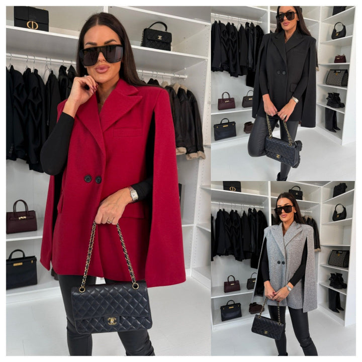Damer dubbelknäppt Cape Blazer Eva Jonsson-Eva Jonsson
