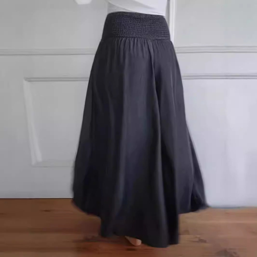 Damer elastisk Maxi-byxa med sidofickor Mirla-Eva Jonsson