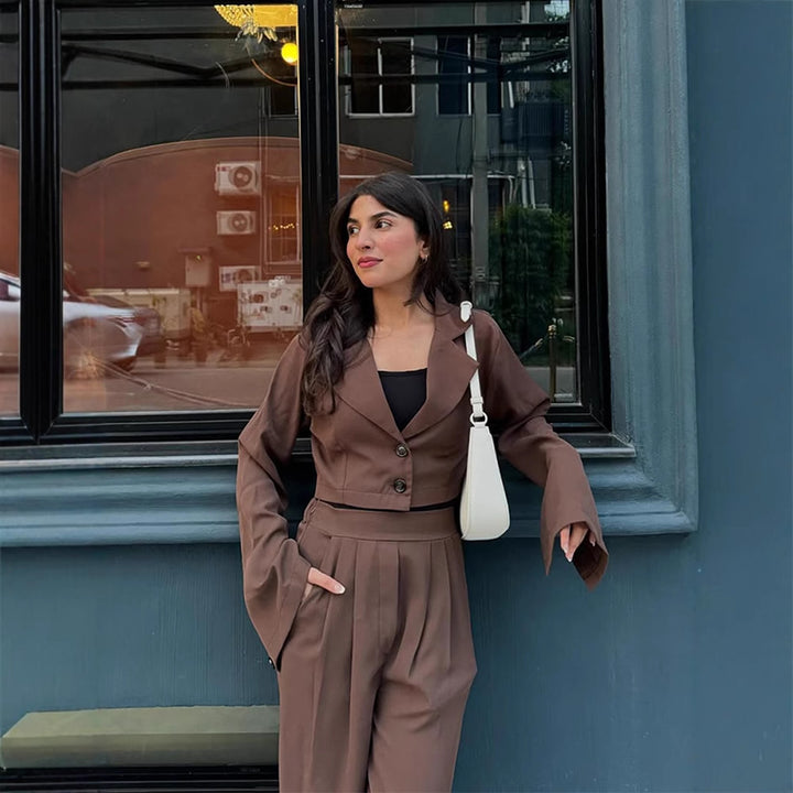 Damer elegant Blazer-byx-kombination Mirla-Eva Jonsson