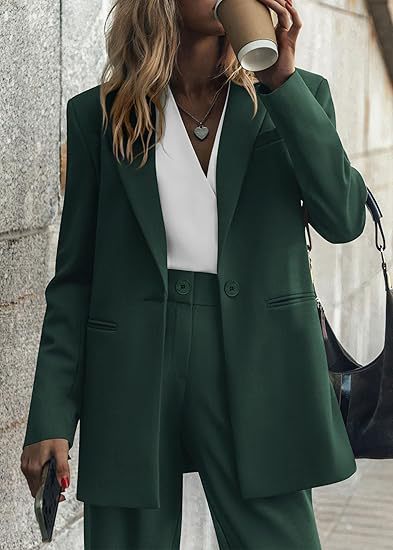 Damer elegant Blazer-byxför Set med smal passform och fin vävstruktur Mirla-Eva Jonsson