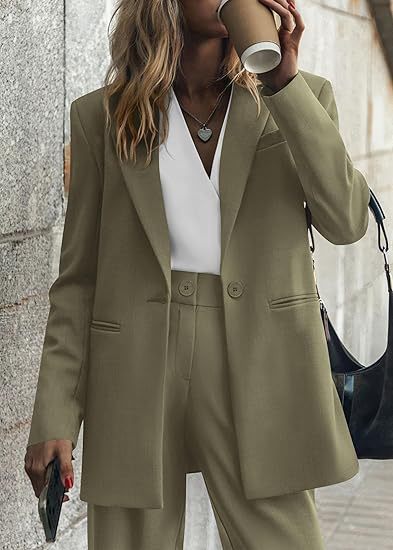 Damer elegant Blazer-byxför Set med smal passform och fin vävstruktur Mirla-Eva Jonsson