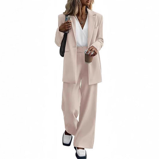 Damer elegant Blazer-byxför Set med smal passform och fin vävstruktur Mirla-Eva Jonsson