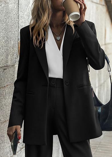 Damer elegant Blazer-byxför Set med smal passform och fin vävstruktur Mirla-Eva Jonsson