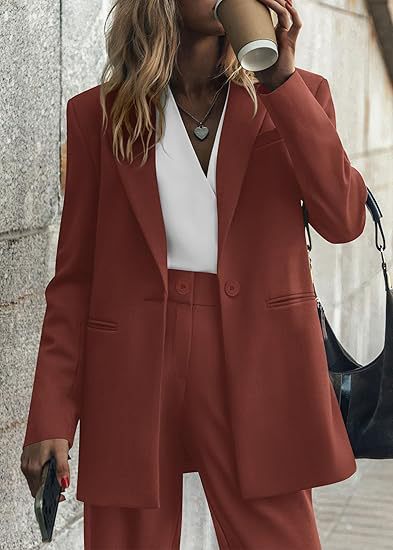 Damer elegant Blazer-byxför Set med smal passform och fin vävstruktur Mirla-Eva Jonsson