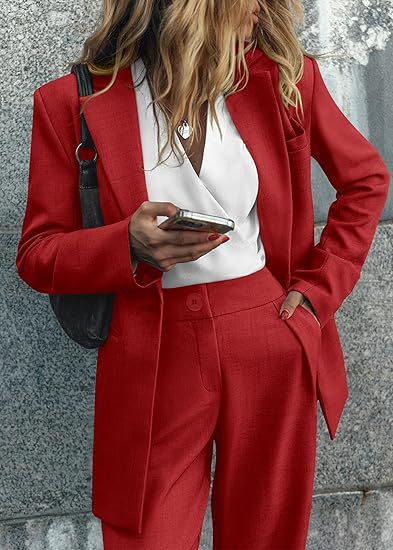 Damer elegant Blazer-byxför Set med smal passform och fin vävstruktur Mirla-Eva Jonsson