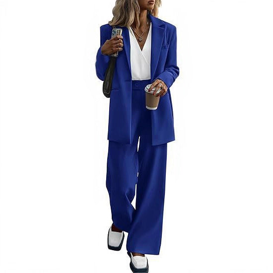Damer elegant Blazer-byxför Set med smal passform och fin vävstruktur Mirla-Eva Jonsson