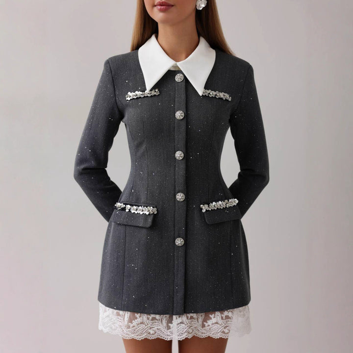 Damer elegant Blazer med romantiska volangdetaljer Mirla-Eva Jonsson