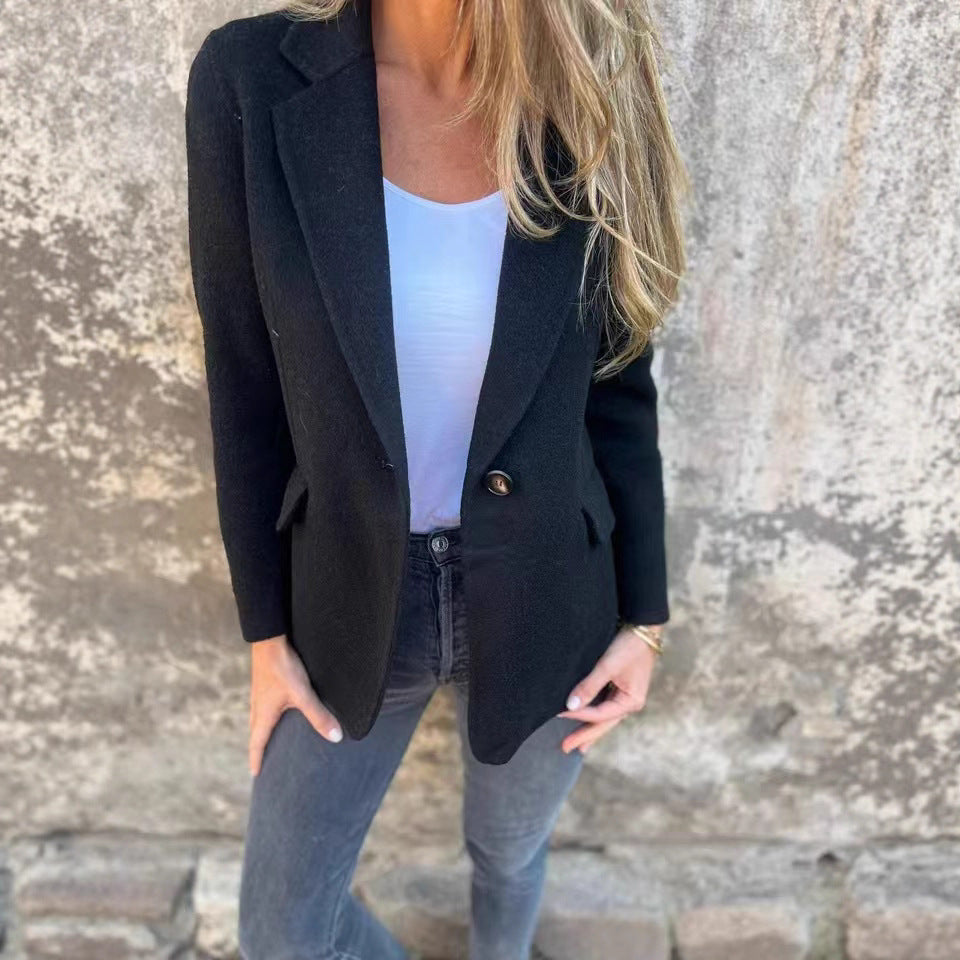 Damer elegant Blazerjacka i mjukt material Mirla-Eva Jonsson